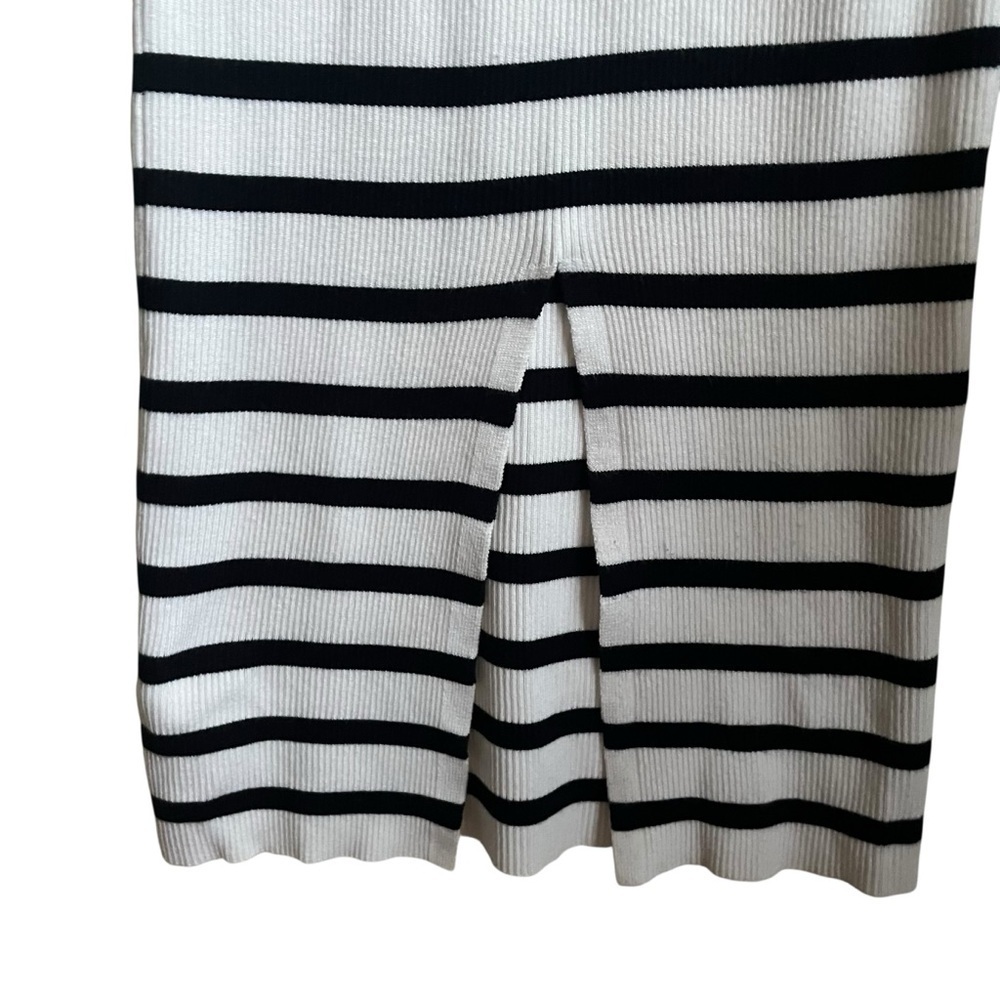 House of Harlow 1960 Black White Stripe Knit Midi Dress XS - Picture 9 of 12